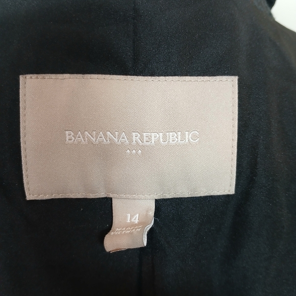 Banana Republic Black Jacquard Blazer Size 14 - Picture 6 of 10